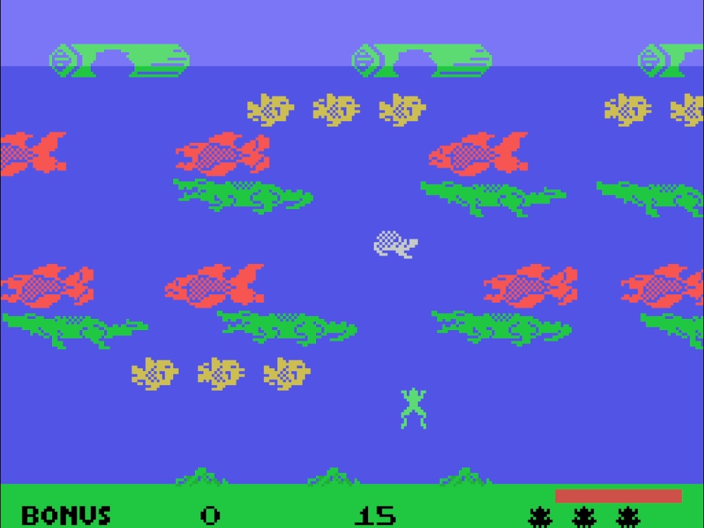 Gameplay of Frogger II: Threeedeep! for Colecovision